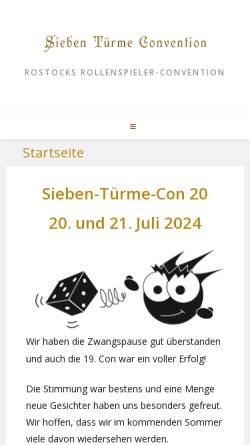 Vorschau der mobilen Webseite www.siebentuerme.de, Sieben Türme Convention
