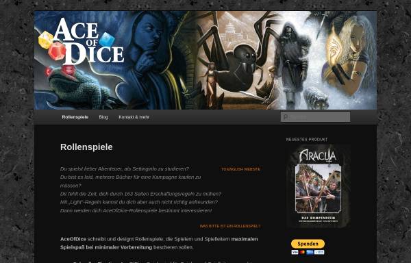 Vorschau von www.aceofdice.com, AceOfDice RPG, Alexander Schiebel