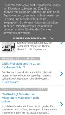 Vorschau der mobilen Webseite hochistgut.blogspot.de, Hoch ist gut