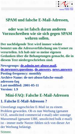 Vorschau der mobilen Webseite www.doberstein.com, Spam und falsche E-Mail-Adressen