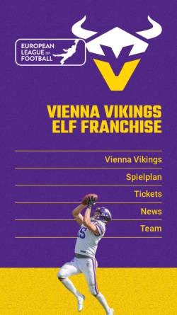 Vorschau der mobilen Webseite viennavikings.com, AFC Vienna Vikings