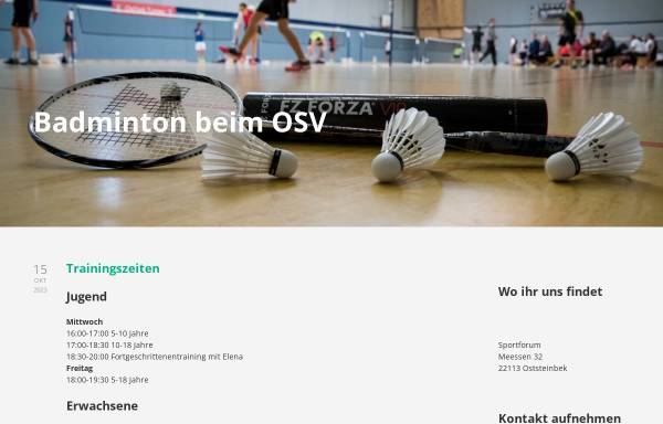 Vorschau von www.osv-badminton.de, Oststeinbeker SV