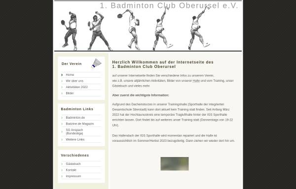 Vorschau von badminton-oberursel.de, 1. Badminton Club Oberursel