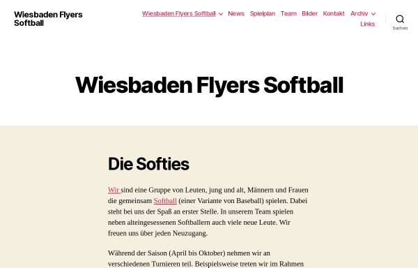 Vorschau von www.softball-wiesbaden.de, Wiesbaden Flyers