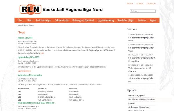 Vorschau von www.rln-basketball.de, Basketball Regionalliga Nord