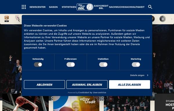 Vorschau von www.easycredit-bbl.de, EasyCredit Basketball Bundesliga