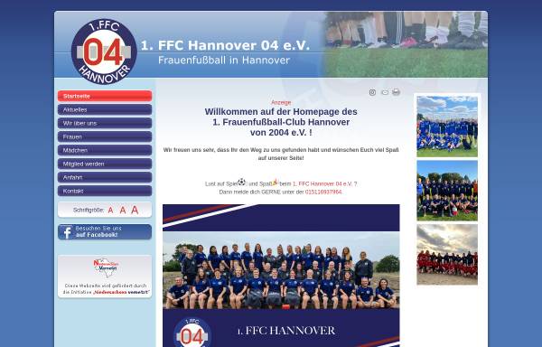 Vorschau von www.ffc-hannover.de, 1. FFC Hannover 04