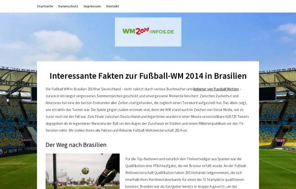 Vorschau von www.wm2014-infos.de, WM2014-Infos.de