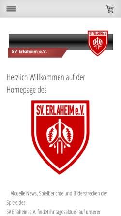 Vorschau der mobilen Webseite sv-erlaheim.jimdo.com, Sportverein Erlaheim e.V.