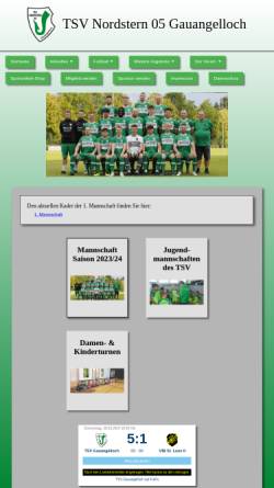 Vorschau der mobilen Webseite tsv-gauangelloch.de, TSV Nordstern 05 Gauangelloch