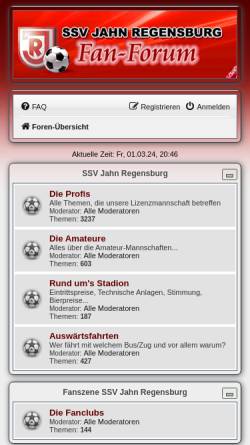 Vorschau der mobilen Webseite www.jahnfans.de, Fan-Forum