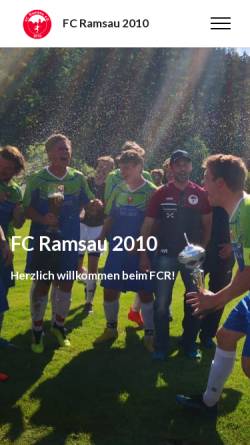 Vorschau der mobilen Webseite www.fc-ramsau.de, FC Ramsau 2010 e.V.