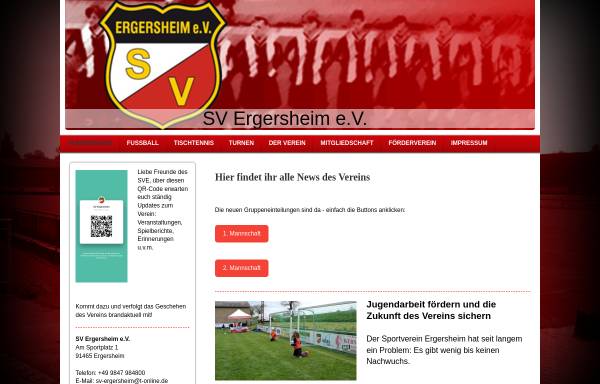 Vorschau von www.sv-ergersheim.de, SV Ergersheim e.V.