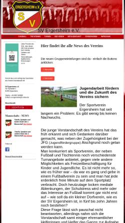 Vorschau der mobilen Webseite www.sv-ergersheim.de, SV Ergersheim e.V.