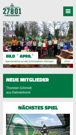 Vorschau der mobilen Webseite wfc27801.de, Werder Fan-Club ´27801´