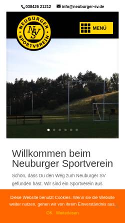 Vorschau der mobilen Webseite www.neuburger-sv.de, Neuburger SV