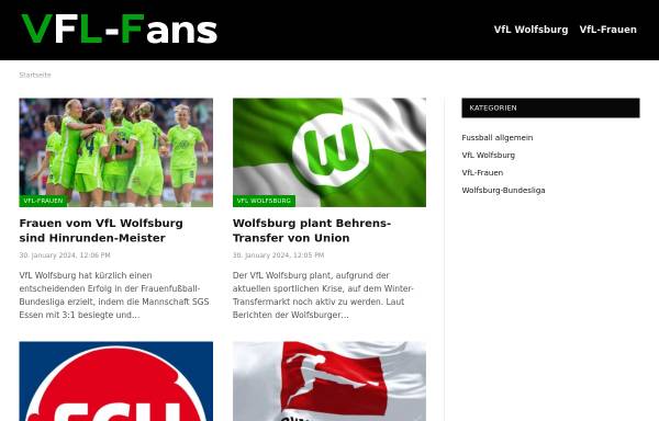 Vorschau von www.wolfsburgfans.de, VfL Wolfsburg Fan-Board