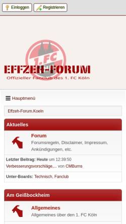 Vorschau der mobilen Webseite www.effzeh-forum.de, Effzeh-forum.de