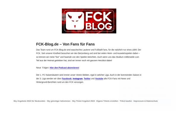 Vorschau von www.fck-blog.de, FCK-Blog.de