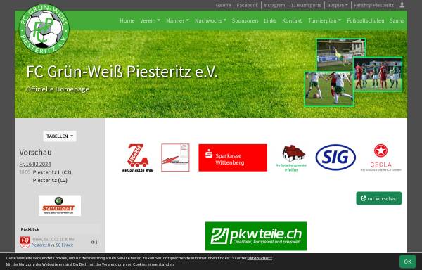 Vorschau von www.fc-gruen-weiss-piesteritz.de, FC Grün-Weiß Piesteritz