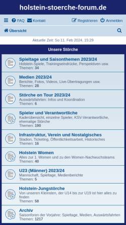 Vorschau der mobilen Webseite www.holstein-stoerche-forum.de, Holstein Störche Forum