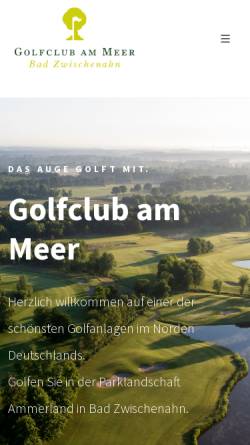 Vorschau der mobilen Webseite www.golfclub-am-meer.de, Golfclub am Meer e.V.