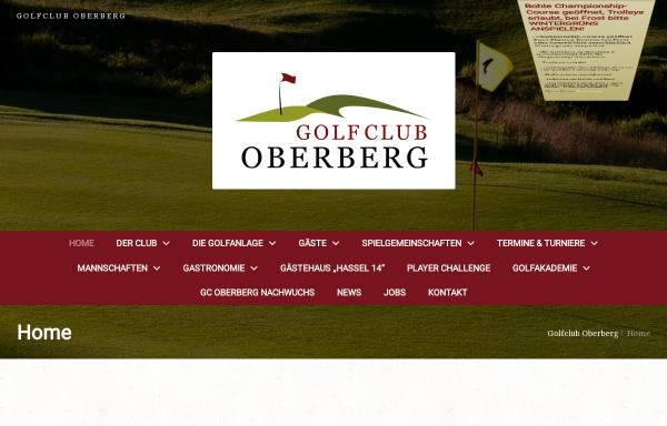 Vorschau von www.golfcluboberberg.de, Golf-Club Oberberg e.V.