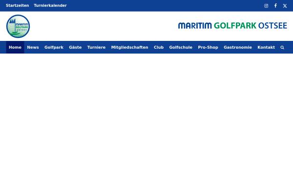 Vorschau von maritim-golfpark-ostsee.de, Maritim Golfclub Ostsee AG