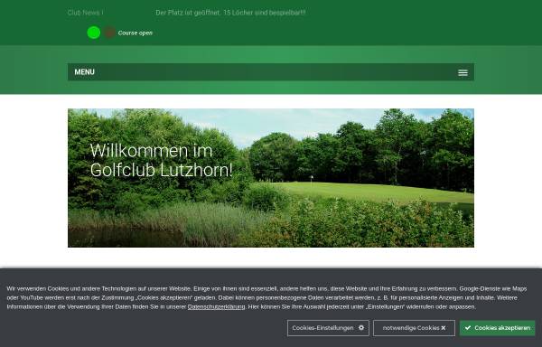 Vorschau von www.golfclub-lutzhorn.de, Golfclub Lutzhorn