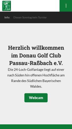 Vorschau der mobilen Webseite www.golf-akademie-passau.de, Golfakademie Passau-Raßbach