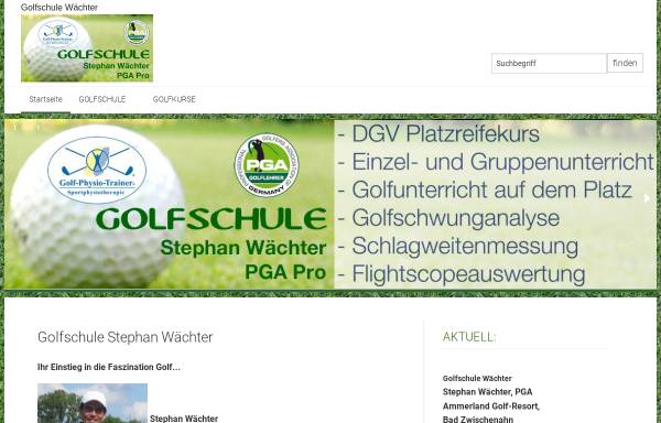 Vorschau von www.golfschule-waechter.de, Stephan Wächter