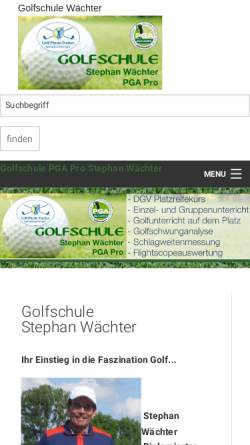 Vorschau der mobilen Webseite www.golfschule-waechter.de, Stephan Wächter