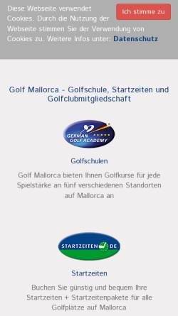 Vorschau der mobilen Webseite www.golf-mallorca.com, Golf Mallorca