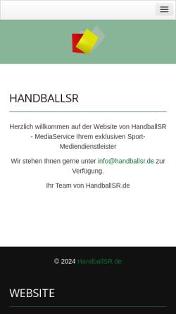 Vorschau der mobilen Webseite handballsr.de, HandballSR.de