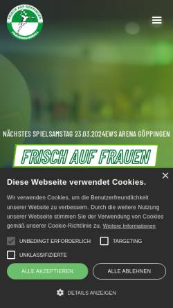 Vorschau der mobilen Webseite www.frischauf-frauen.de, Frisch Auf! Göppingen Frauen