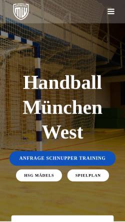 Vorschau der mobilen Webseite hsg-muenchen-west.de, HSG München West