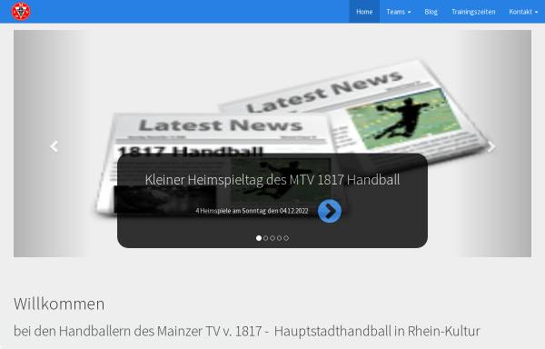 Vorschau von www.1817-handball.de, Mainzer TV Handball