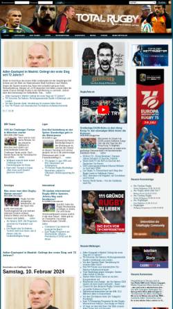 Vorschau der mobilen Webseite www.totalrugby.de, Total Rugby