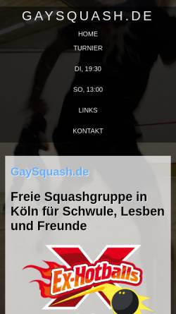 Vorschau der mobilen Webseite gaysquash.de, Ex-Hotballs