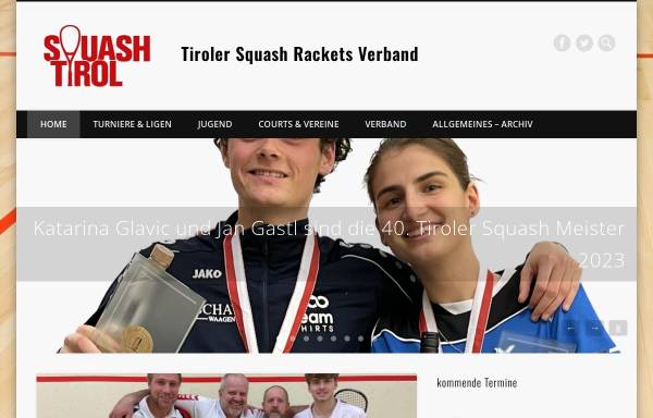 Vorschau von www.squash-tirol.at, Tiroler Squash Racketsverband