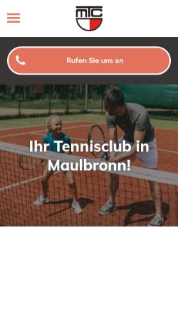 Vorschau der mobilen Webseite www.maulbronner-tennisclub.de, Maulbronner Tennisclub e.V.