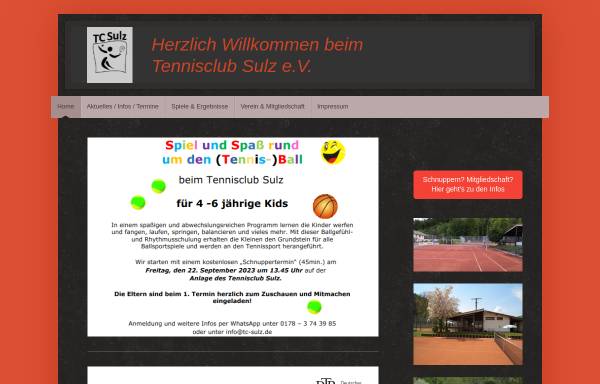 Vorschau von www.tc-sulz.de, Tennisclub Sulz am Neckar e.V.