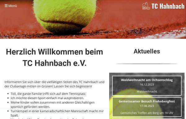 Vorschau von www.tc-hahnbach.de, TC Hahnbach e.V.