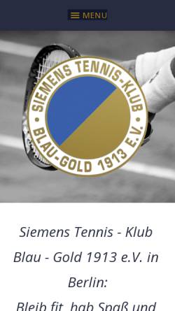 Vorschau der mobilen Webseite www.siemens-tk.de, Siemens Tennis-Klub Blau-Gold 1913 e.V.