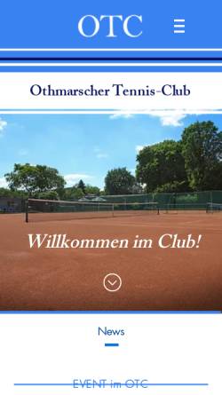 Vorschau der mobilen Webseite www.otc-tennis.de, Othmarscher Tennis Club e.V.