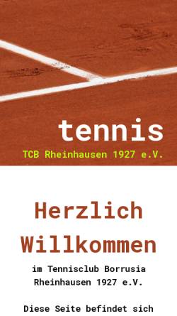 Vorschau der mobilen Webseite www.tennisclub-borussia-rheinhausen.de, Tennisclub Borussia Rheinhausen