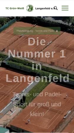 Vorschau der mobilen Webseite gwl-tennis.de, TC Grün-Weiß Langenfeld e.V.