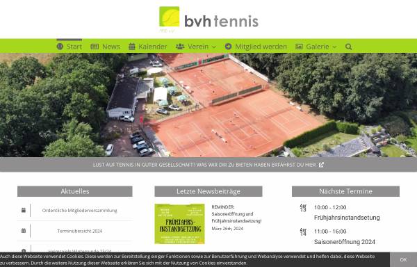Vorschau von www.bvh-tennis.de, BVH Tennis 1970 e.V.
