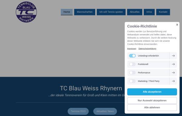 Vorschau von www.bw-rhynern.de, TC Blau Weiss Rhynern
