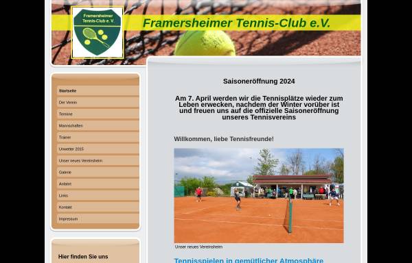Vorschau von www.framersheimer-tennis-club.de, Framersheimer Tennis-Club